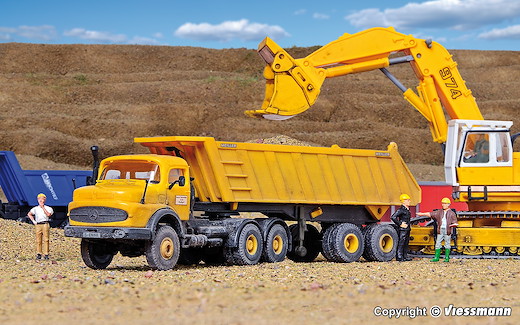 H0 MB Rundhauber mit MEILLER Sattelkipper