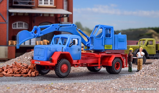 H0 MAGIRUS Eckhauber mit Baggeraufbau