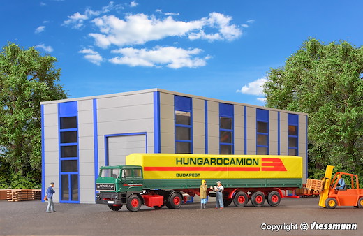 H0 RABA 2-achs Zugmaschine mit HUNGAROCAMION Planenauflieger