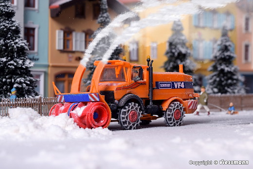 H0 UNIMOG Schneefräse mit Winterdienstausrüstung