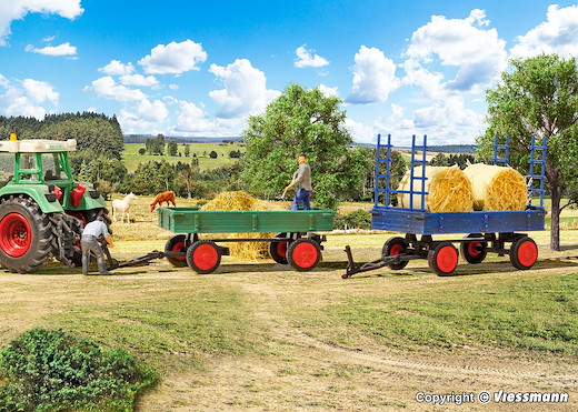 H0 FENDT Gummiradwagen, 2 Stück
