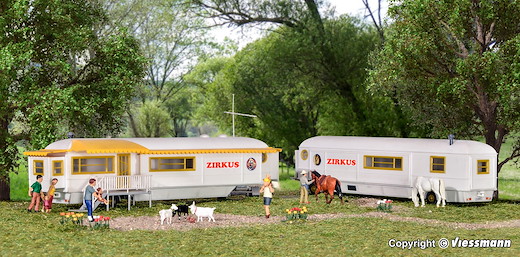 H0 Schaustellerwagen, 2 Stück