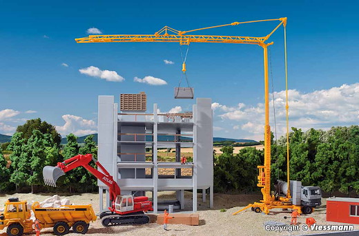 H0 LIEBHERR SK 20 mit Auflieger und Anhänger