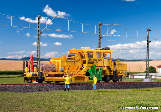 H0 Schotterverteil- u. Profiliermaschine USP2000SWS PLASSER & THEURER