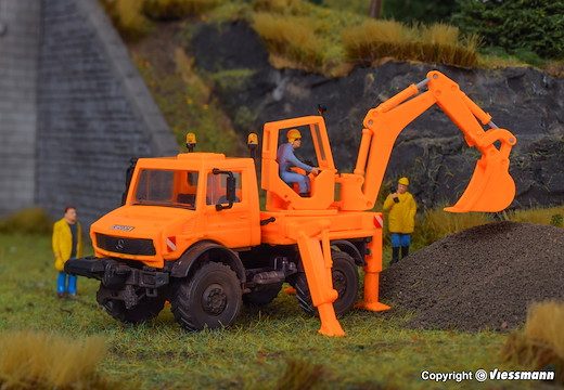H0 UNIMOG mit Aufbaubagger
