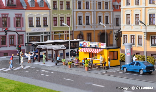 H0 Deko-Set Strasse und Stadt