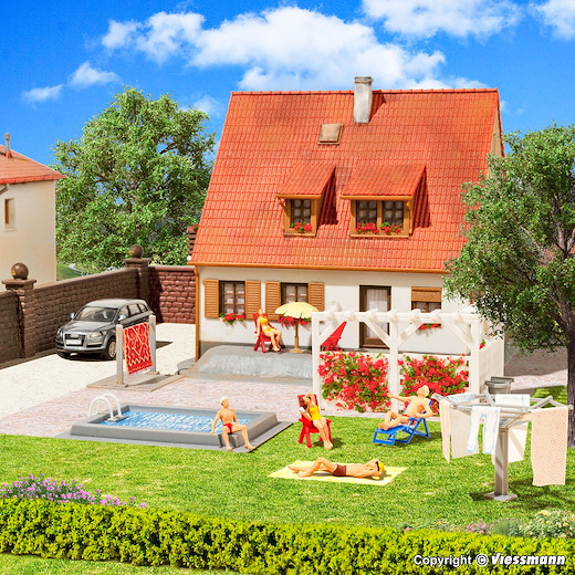 H0 Deko-Set Garten und Terrasse