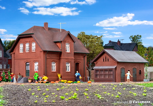 H0 Siedlungshaus in Bottrop mit Nebengebäude