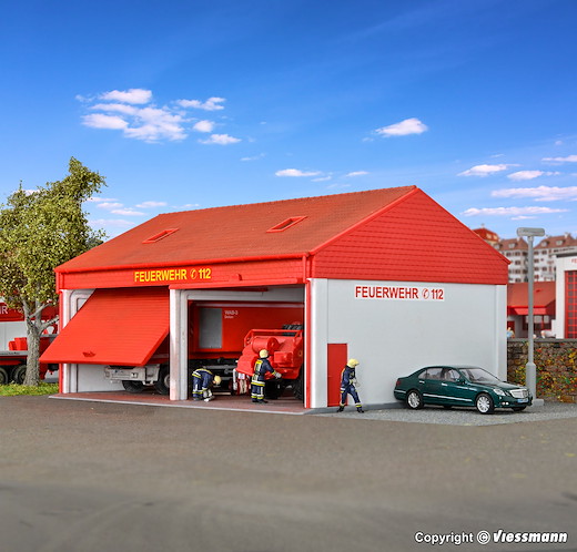 H0 Kleine Feuerwehrgarage