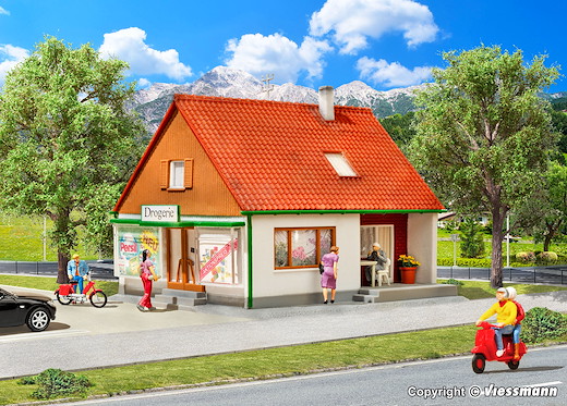 H0 Einfamilienhaus mit Laden