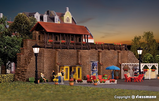 H0 Stadtmauer mit Kleingarten in Weil