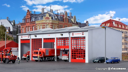 H0 Fahrzeughalle Berufsfeuerwehr