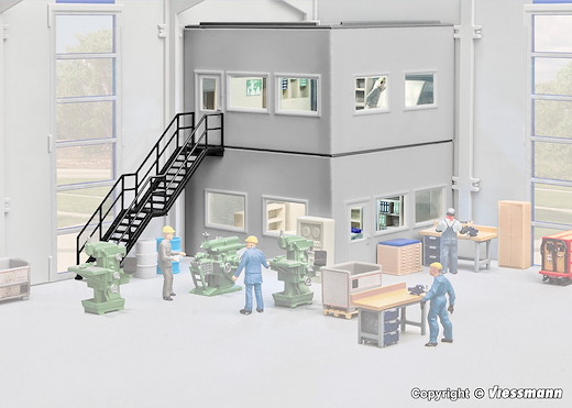 H0 Bürobereich für Industriehallen