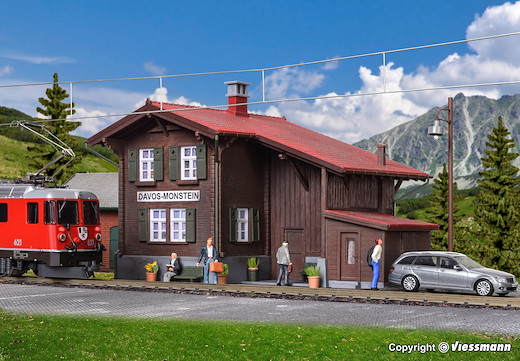 H0 Bahnhof Davos-Monstein inkl. Hausbeleuchtungs- Startset, Funktionsbausatz