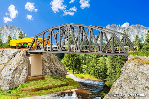 H0 Stahlbogenbrücke, eingleisig