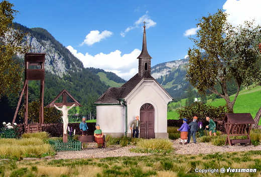 H0 Kapelle in Hirschbichl mit Zubehör