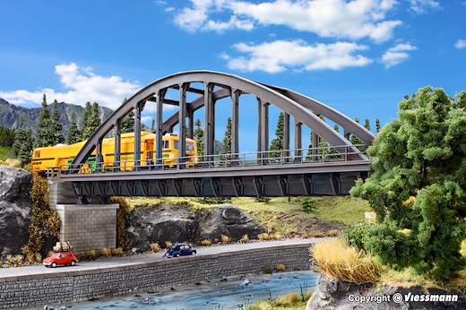 H0 Stahlbogenbrücke, gerade