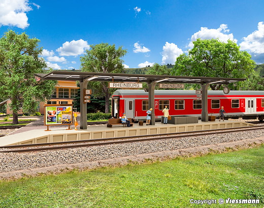 H0 Bahnsteig Rheinburg