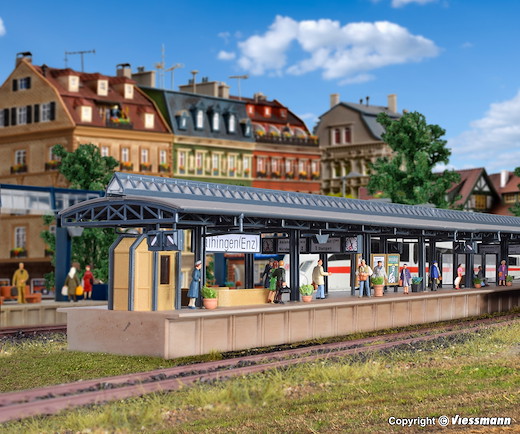 H0 ICE-Bahnsteig Vaihingen, dreiteilig