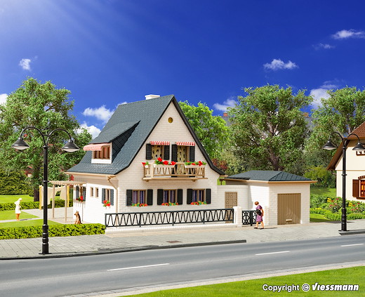 H0 Wohnhaus mit Garage
