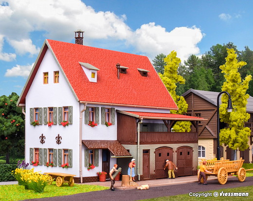 H0 Bauernhaus mit Scheune