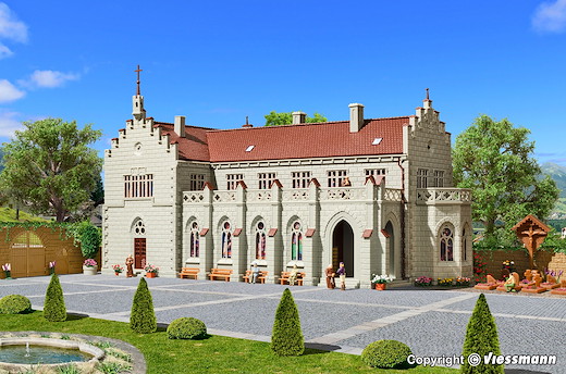 H0 Klosteranlage mit Friedhof und Zubehör
