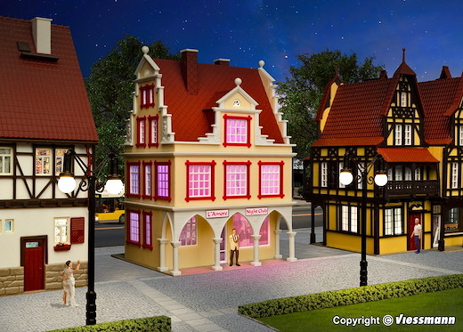 H0 Nachtclub „L‘Amore“ mit LED-Beleuchtung