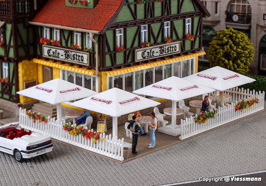 H0 Biergarten-Schirme, 4 Stück