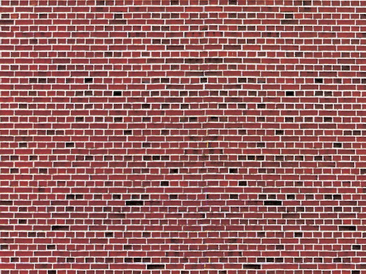 H0 Mauerplatte Klinker rot aus Karton, 25 x 12,5 cm, 10 Stück