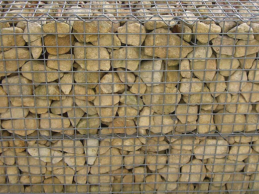 H0 Mauerplatte Gabionen aus Karton, 25 x 12,5 cm, 10 Stück