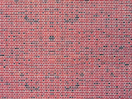 N Mauerplatte Klinker aus Karton, 25 x 12,5 cm, 10 Stück