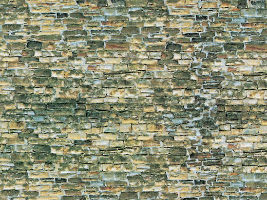 N Mauerplatte Naturstein aus Karton, 25 x 12,5 cm, 10 Stück