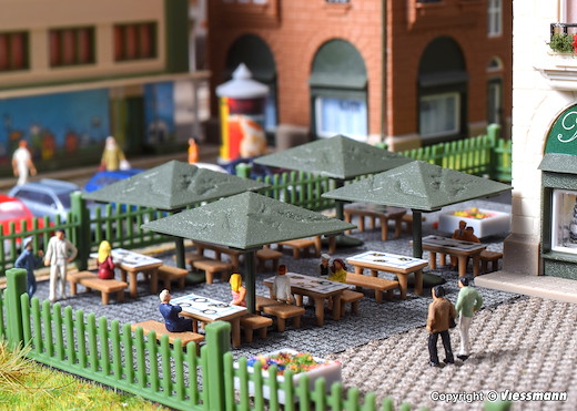 N Biergarten-Schirme, 4 Stück