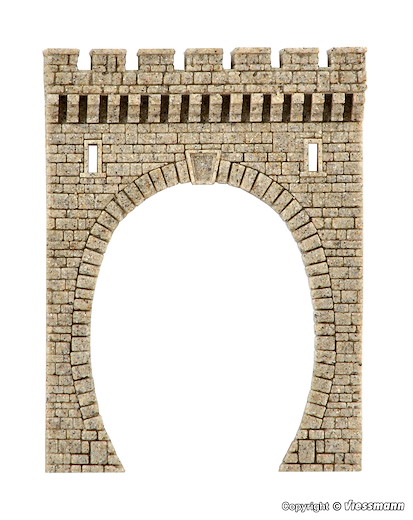 H0 Tunnelportal aus Steinkunst, eingleisig