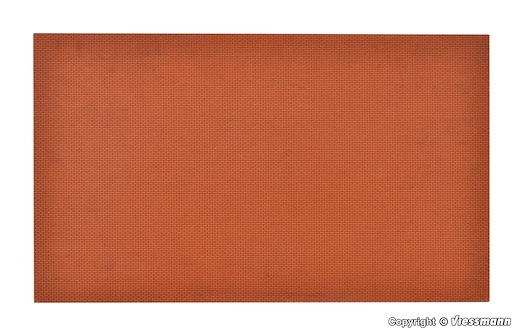 H0 Mauerplatte Ziegel aus Steinkunst, L 27,5 x B 16 cm