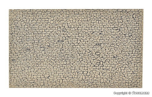 H0 Mauerplatte Bruchstein aus Steinkunst, L 27,5 x B 16 cm