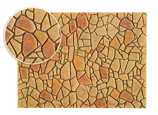 H0 Polygonalplatte aus Steinkunst, mediterran L 27,5 x B 16 cm