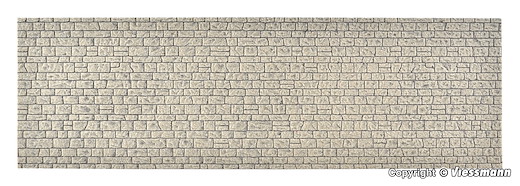 0 Mauerplatte Naturstein aus Steinkunst, L 53 x B 16 cm