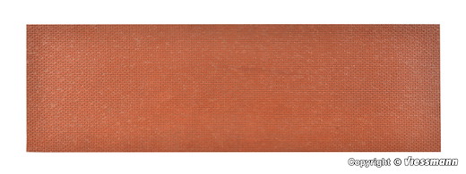 0 Mauerplatte Ziegel aus Steinkunst, gealtert, L 53,5 x B 16 cm