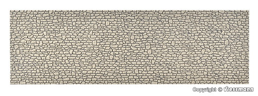 0 Mauerplatte Bruchstein aus Steinkunst, L 53,5 x B 16 cm