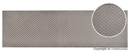 0 Dachplatte Schiefer in Wabendeckung aus Steinkunst, L 54 x B 16,3 cm
