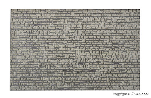 G Mauerplatte Haustein aus Steinkunst, L 55 x B 34 cm
