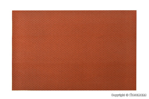 G Mauerplatte Ziegel aus Steinkunst, gealtert, L 53,5 x B 34 cm