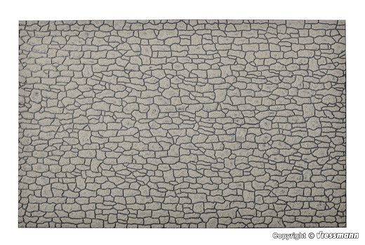 G Mauerplatte Bruchstein aus Steinkunst, L 53,5 x B 34 cm