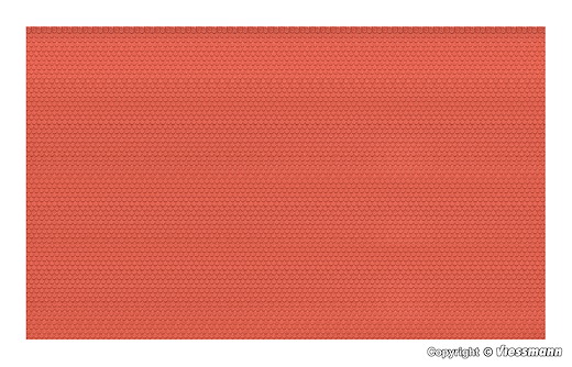 G Dachplatte Biberschwanz aus Steinkunst, L 58 x B 95 cm