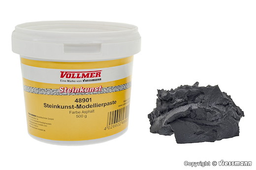 Steinkunst-Modellierpaste, Farbe Asphalt, 500 g