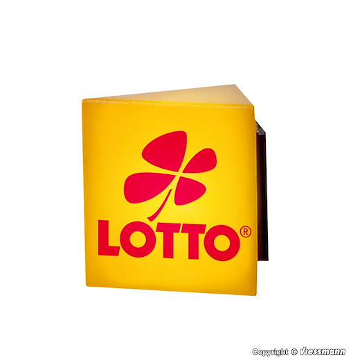 H0 Reklameschild LOTTO mit LED-Beleuchtung