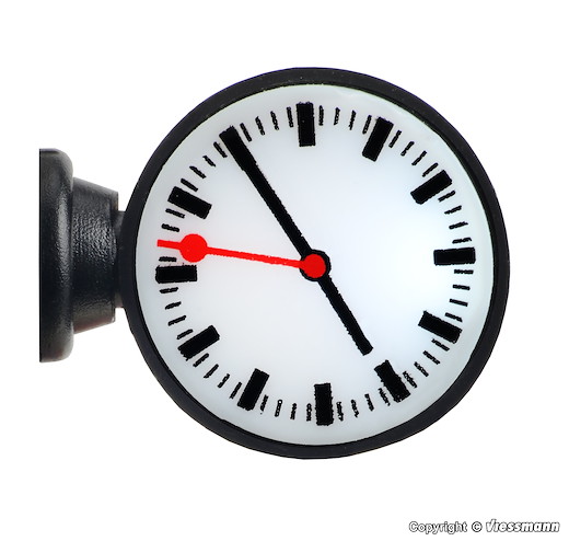 H0 Beleuchtete Bahnhofsuhr, LED weiss