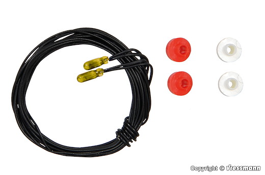 Glühlampen gelb T1/2, Ø 1,8 mm, 16 V, 30 mA, 2 Kabel, 2 Stück