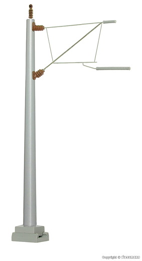 H0 Betonmast mit Kurzausleger für Neubaustrecken